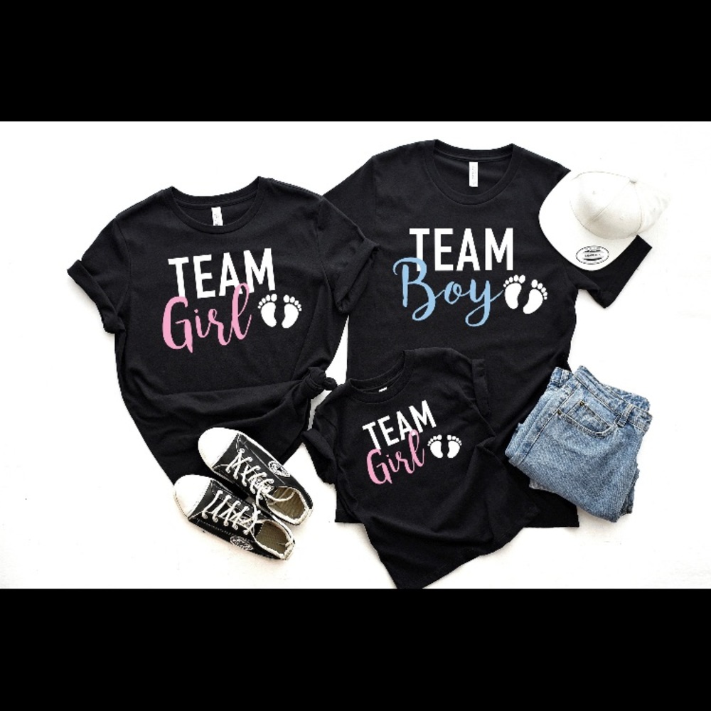 Team girls or team boy t shirt